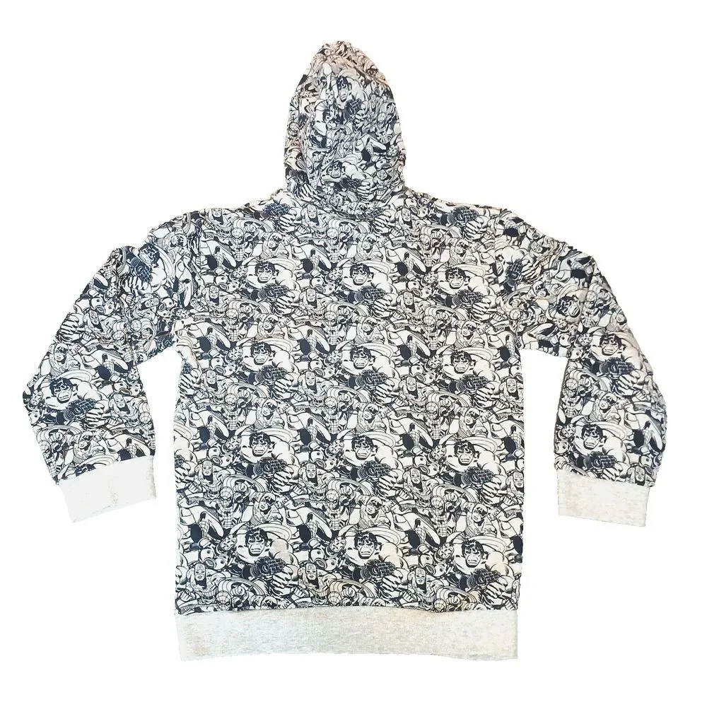 Marvel Legends Boy's Size XL(16)‎ Youth Pullover Hoodie Sweatshirt Gray & Navy